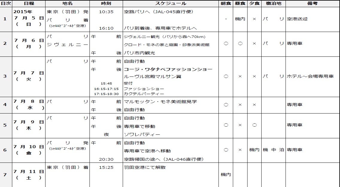 15年7月 Koji Watanabe パリコレ ご招待 Koji Atelier コージアトリエ